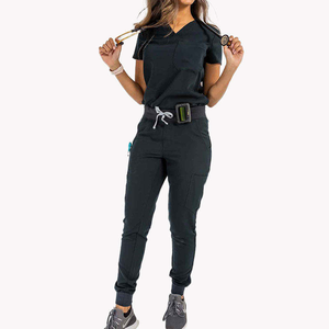 Ensembles d'uniformes à double point avec col montant renforcé et manches courtes pour une utilisation quotidienne à l'hôpital - Product Image 5