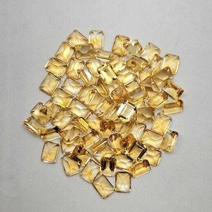 พลอยซิทรินธรรมชาติ 10x12 มม. สีเหลือง ทรงแปดเหลี่ยม สำหรับทำเครื่องประดับ หินประจำเดือนเกิดเดือนพฤศจิกายน - Product Image 1