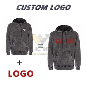 Marque privée Pull à capuche hiver délavé à l'acide pour hommes Motif solide quantité minimale de commande bas Vente chaude Fabriqué au Pakistan - Product Image 5