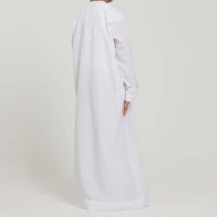 WEALTHY SPORTS Thobe Caftan pour Hommes Musulmans, Col Uni, Style Arabe Marocain Islamique, Décontracté, en Coton Respirant, Grande Taille, Longueur Cheville