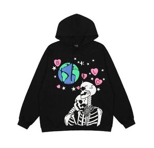 Hoodies Hommes À Capuche 100% Coton Sweat Personnalisé Streetwear À Capuche Impression Numérique Polaire Tissu Tissé Coupe Régulière Avant À Capuche - Product Image 4