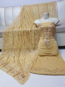 Vestido de Trabajo Gota de Acrílico de Edición Limitada para Mujer, Salwar Kameez Hecho a Mano con Adornos, Corte Regular, para Fiestas, Ropa India y Pakistaní - Product Image 2
