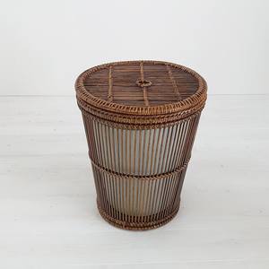 Poubelle en rotin de haute qualité pour l'organisation des pièces, vente en gros de paniers à déchets - Product Image 6