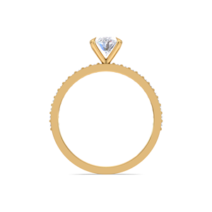 Anillo de Compromiso con Diamante Ovalado de 1 Quilate Cultivado en Laboratorio para Mujer, Oro Amarillo/Blanco/Rosa de 18K, Certificado IGI, Chapado en Rodio, Anillo Oculto - Product Image 4