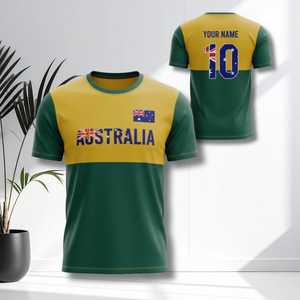 Set di Maglie da Calcio Ispirate all'Australia con Nome e Numero Personalizzati, Maglie per Tifosi per il Giorno della Partita, Accessori Personalizzabili - Product Image 1