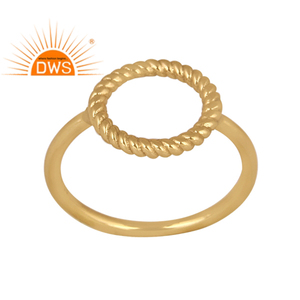 Último diseño hecho a mano, anillo apilable chapado en oro de 18 quilates, joyería fina Demi para mujer, regalo para ella - Product Image 1