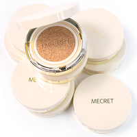 Fard compact hydratant végétalien minéral protecteur solaire SPF50+ PA+++ 12g avec applicateur 3D Airhole Puff, tenue longue durée 48h, poudre pour les pores