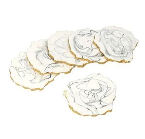 ถาดเสิร์ฟพร้อมถาดรองแก้วเรซินที่หรูหรา - Product Image 2