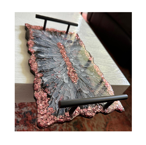 Bandeja de servicio de resina epoxi para manualidades, bandeja de Color de resina de 2 tonos de lujo para bodas, hoteles, cenas usadas - Product Image 6