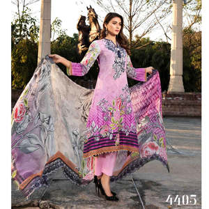 Ensemble 3 pièces brodé floral Dahlia Chase Value pour printemps-été - Costume cousu 4405 - Product Image 2