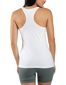 Camiseta sin mangas de algodón sostenible de alta calidad para mujer, camiseta sin mangas negra gris blanca para mujer, chaleco sin mangas para mujer - Product Image 3