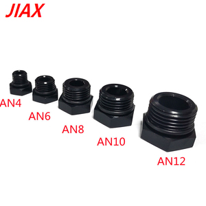 Aluminio negro-4AN 6AN 8AN 10AN 12AN Enchufe de cabeza hexagonal macho Enchufe de Puerto ORB con una junta tórica - Product Image 2