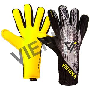 Gants de gardien de but de haute qualité en latex allemand, design professionnel antidérapant et respirant, sangle de poignet réglable, fermeture à boucle et crochet - Product Image 5