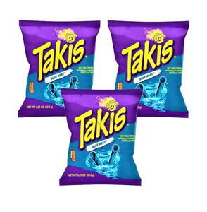 Venta al por mayor de Takiss Blue Heat, chips de tortilla enrollados con sabor a chile picante, 92.3g, hechos en México para minoristas. - Product Image 3