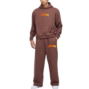 Top vente qualité supérieure 100% coton hiver Streetwear Sweat Jogger survêtement empilé deux pièces survêtement pour hommes - Product Image 1