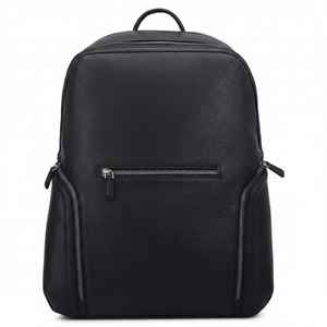 Sac à dos pour ordinateur portable en cuir véritable noir de qualité supérieure, grande capacité, sac à dos de voyage d'affaires, sac de travail de bureau, sac de luxe, USA - Product Image 1