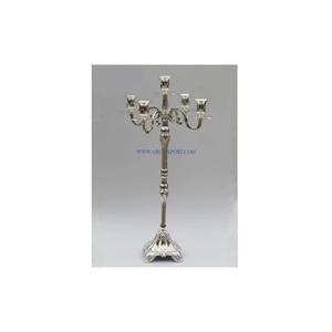 Aluminum <b>Mirror</b> Polished Large Size Table Decoration Candelabra Superior Quality Fancy Christmas Festival Decoration Candlestick - Product Image 1