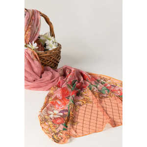 Dupatta de Chifón con Estampado Naranja para Mujer, Ligera, Transpirable, con Impresión Digital, Nuevo Chal Estilo Pashmina de Georgette Largo - Product Image 3