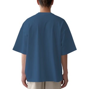 เสื้อยืดผ้าฝ้ายหนาเปิดไหล่สำหรับผู้ชาย300แกรมสำหรับ2025เสื้อยืดผู้ชายขนาดพิเศษออกแบบได้ตามต้องการ - Product Image 2