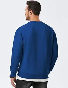 Sweatshirts à col rond teints unis de haute qualité pour hommes avec logo personnalisé Méthodes d'impression numérique à motif solide d'hiver - Product Image 2