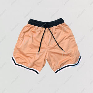 Pantalones cortos de malla de baloncesto para hombre de tela transpirable estilo deportivo sólido con bolsillos profundos gimnasio entrenamiento ropa atlética-ajuste cómodo - Product Image 3