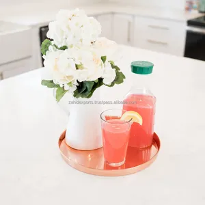 Plateau en métal fait à la main, finition luxueuse, design moderne, plateau pour événements de Noël, emballage multi-pièces, fabriqué par Zahid Exports India, grand grossiste - Product Image 3