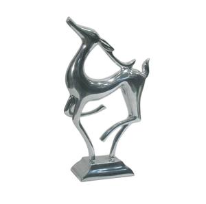 Sculpture de cerf en métal en aluminium statue abstraite décoration intérieure moderne pièces d'art élégantes parfaites pour les intérieurs et la décoration de bureau de luxe - Product Image 1