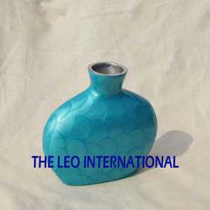 Aluminum Metal Unique Shape Silver Black Finished Coastal Iron Flower <b>Vase</b> Hot Selling Excellent Quality Home Decorative - Product Image 3