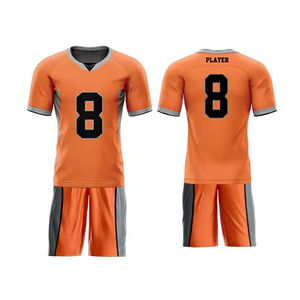 Ensemble de maillots de football pour hommes, logo personnalisé imprimé, short de football, respirant, séchage rapide, antibactérien, vêtements de sport légers - Product Image 1