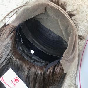 Meilleure vente perruques vierges naturelles droites non-remy extensions de cheveux humains machine double trame pour femme noire origine vietnamienne - Product Image 5