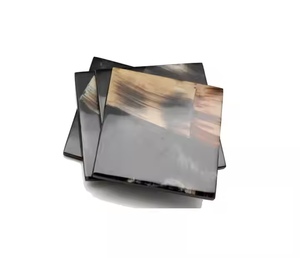 Coaster en résine de corne de buffle naturelle de haute qualité Styles carrés et ronds par l'artisanat en croissant - Product Image 1
