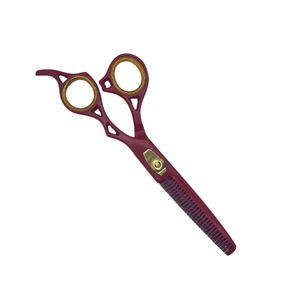 Ciseaux amincissants de coupe de cheveux de couleur marron pour des ciseaux de coiffure de salon de beauté ciseaux amincissants de cheveux en acier en métal - Product Image 3