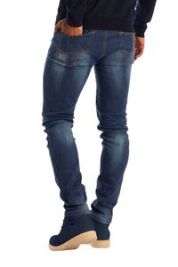 กางเกงยีนส์ผู้ชายทรงสลิมฟิตกางเกงยีนส์ผ้ายืดขายาว2025ออกแบบโลโก้ได้ตามที่ต้องการ - Product Image 2