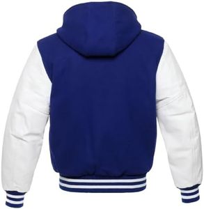 แจ็คเก็ตเบสบอล Letterman หนังแท้ 100% กันลม สำหรับฤดูหนาว - Product Image 3