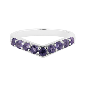 แหวนพลอยไอโอไลต์ธรรมชาติสำหรับผู้หญิงจาก Shah Gems เงินแท้ 925 ชุบโรเดียม เครื่องประดับคุณภาพสำหรับใส่ทุกวัน - Product Image 2