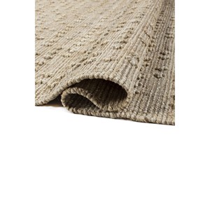 พรมปูพื้นลายทางสีเบจน้ำตาล Nomadic Threads รุ่น Pdjt-714 ทำจากปอกระเจาแบบทอแบน เหมาะสำหรับใช้ในบ้าน ห้องนอน ห้องนั่งเล่น และทางเดิน - Product Image 2