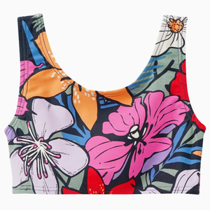 Conjunto de dos piezas de ropa de baño de estilo deportivo para mujer, sujetador ecológico reversible, pantalones cortos con logotipo personalizado - Product Image 2