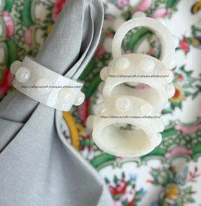 Servilleteros para cocina y restaurante, servilleteros de ágata, Color azul, resina epoxi de alto pulido, arte hecho a mano en la India - Product Image 1