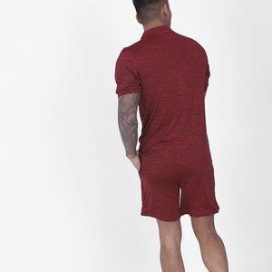 Logotipo personalizado Nueva Impresión digital 3D Moda Hombres Polo de manga corta Conjunto de dos piezas - Product Image 2