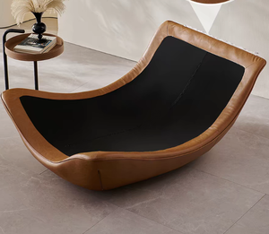 Fauteuil inclinable manuel rembourré en mousse, chaise longue douce, mobilier de salon, design moderne mi-siècle, pour salle à manger et appartement - Product Image 3