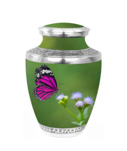 Urnas de cremación abstractas de aspecto dorado con diseño de mármol al por mayor para adultos, soporte de metal para cenizas conmemorativas con bolsa de terciopelo - Product Image 6