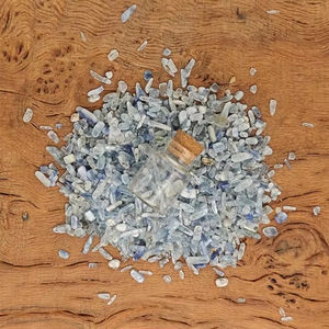 Quartz bleu naturel copeaux de cristal brut taille personnalisée Mini bouteille non traitée pierre précieuse en vrac Quartz en vrac Mini pierre précieuse en vrac - Product Image 1