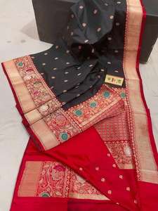 ผ้าส่าหรีที่ได้รับการรับรองเครื่องหมายผ้าไหมแท้มีขอบเหมาะสำหรับร้านเสื้อผ้าและร้านขายผ้า - Product Image 6