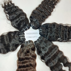 ผมต่อจากผมมนุษย์สำหรับต่อจาก100% ผมผมธรรมชาติแบบไม่ผ่านกระบวนการผมชาวอินเดียสีดำ - Product Image 2