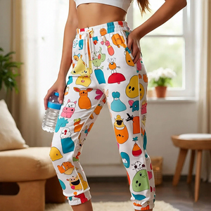 <b>Women's</b> Sweat Pants Causal High Drawstring Waist <b>Trouser</b> Sports Lightweight Slim Fit Jogger Sweat Pants Ladies - Product Image 3