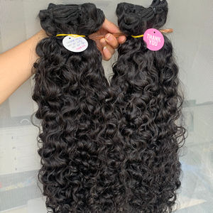 Extensions de cheveux humains vietnamiens naturels bouclés birmans bon marché bon vendeur bande Afro de vague profonde lâche de paquets vierges naturels - Product Image 1