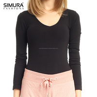 T-shirt à manches longues pour femmes, nouveau Design élégant et tendance, séchage rapide, respirant, Anti-rétrécissement, couleur OEM personnalisée, fabriqué au Bangladesh
