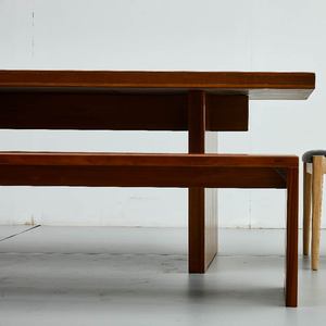 ม้านั่งไม้สักสไตล์สแกนดิเนเวียนที่มีความยาว188ซม. สำหรับร้านอาหารและห้องรับประทานอาหาร - Product Image 4