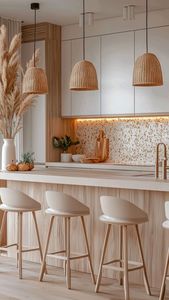 Lámpara colgante de mimbre de bambú personalizada, pantalla de techo natural tejida a mano, para sala de estar, comedor, Vietnam, - Product Image 4