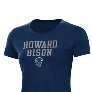 Howard University, camisetas ajustadas con cuello redondo para mujer, personalizables, HBCU, informales, cortas, transpirables, de punto, con estampado elegante - Product Image 3